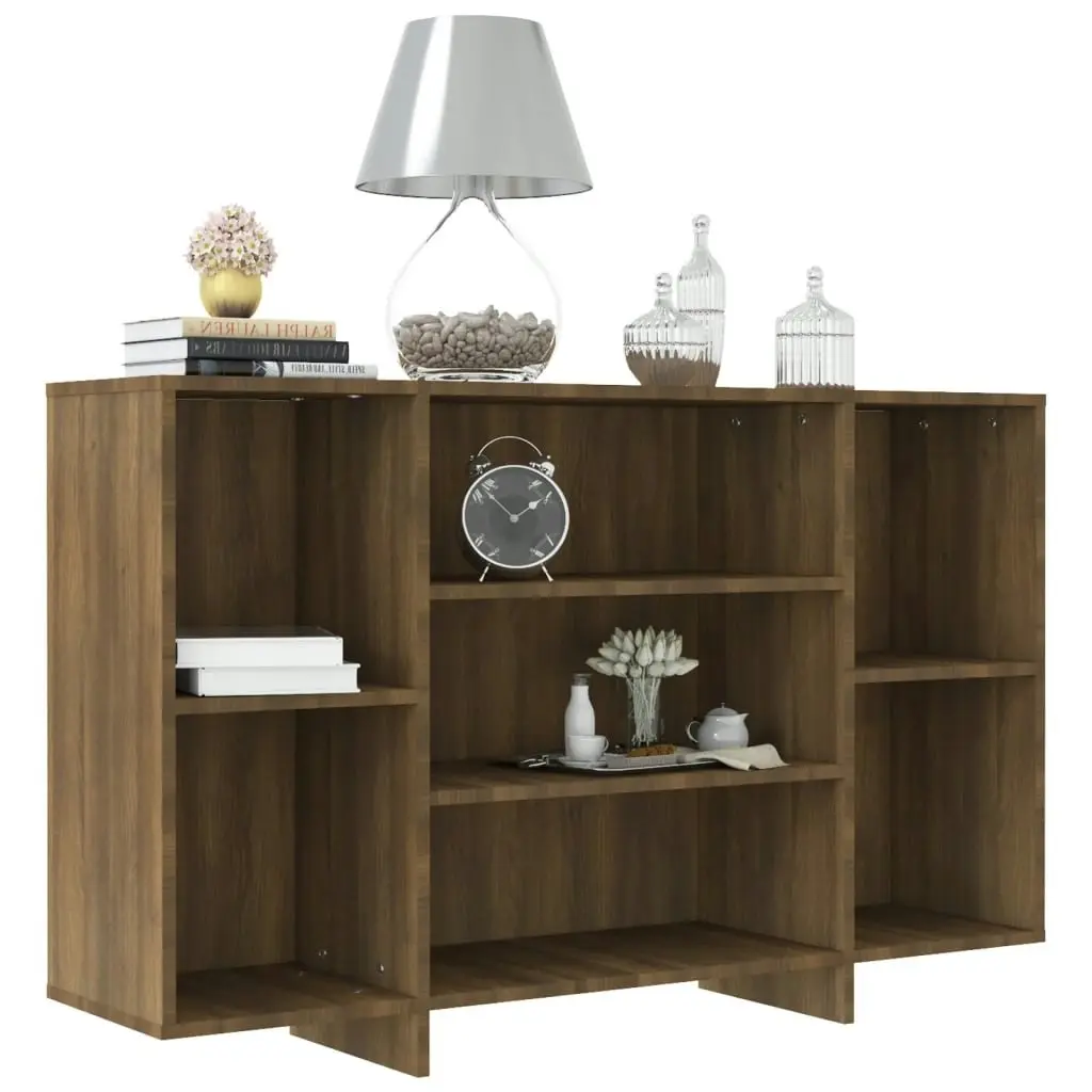 Sideboard Brown Oak 120x30x75 cm Engineered Wood 813067