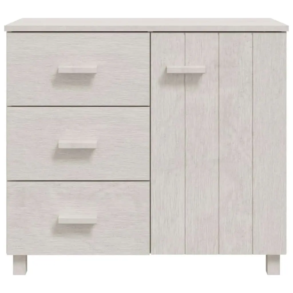 Sideboard "HAMAR" White 90x40x80 cm Solid Pinewood 340429