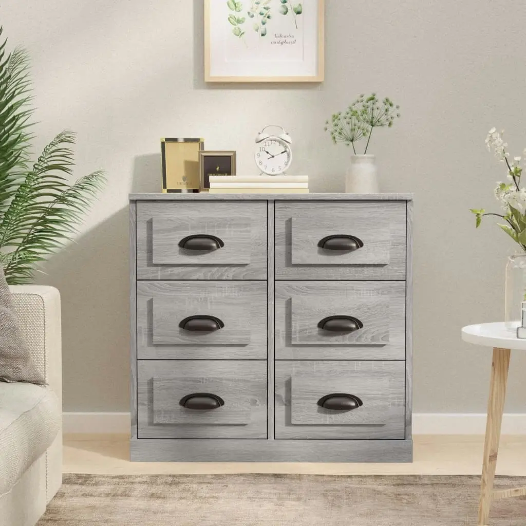 Sideboard Grey Sonoma 70x35.5x67.5 cm Engineered Wood 816438