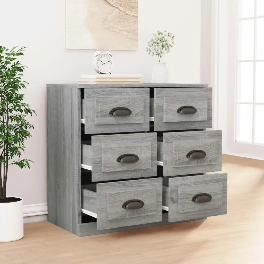 Sideboard Grey Sonoma 70x35.5x67.5 cm Engineered Wood 816438