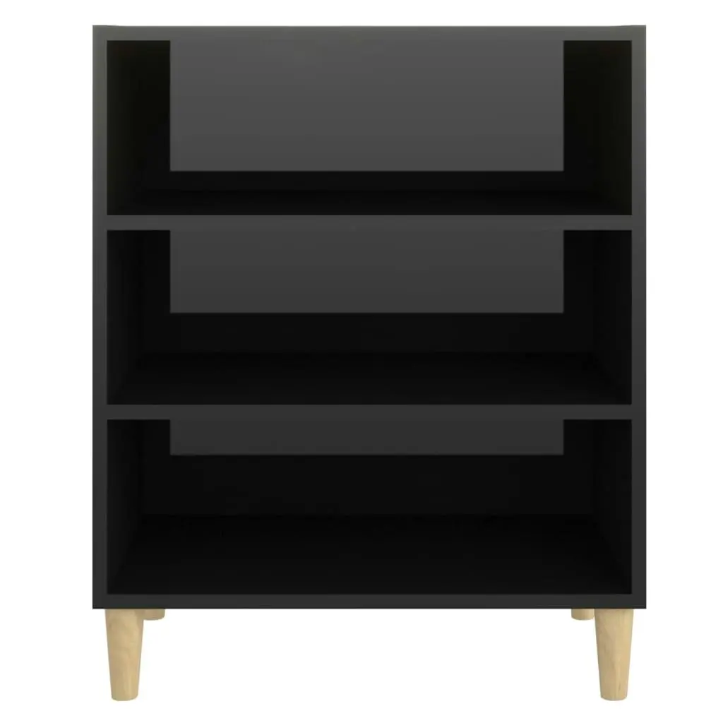 Sideboard High Gloss Black 57x35x70 cm Engineered Wood 806056