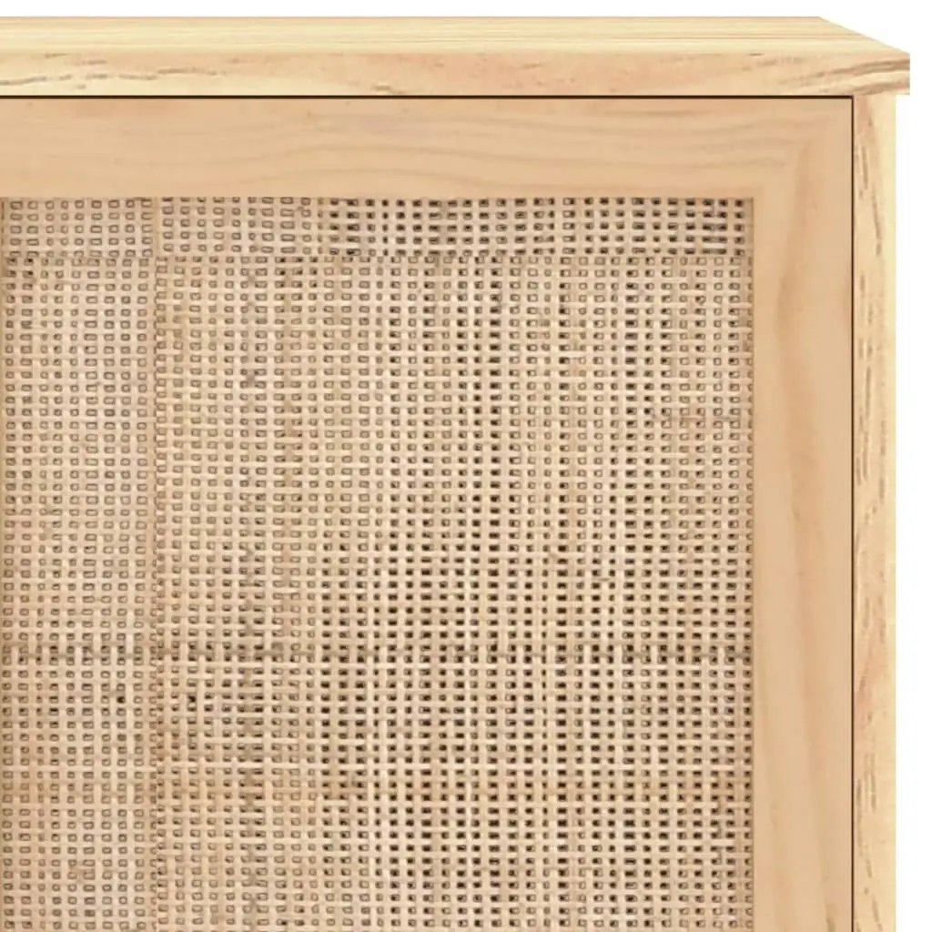 Sideboard Brown 105x30x60 cm Solid Wood Pine and Natural Rattan 345641