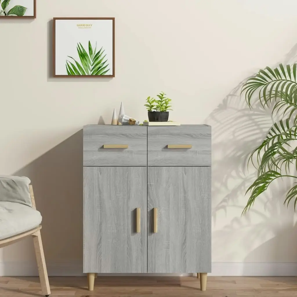 Sideboard Grey Sonoma 69.5x34x89 cm Engineered Wood 817358