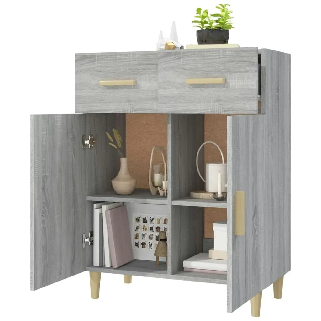 Sideboard Grey Sonoma 69.5x34x89 cm Engineered Wood 817358