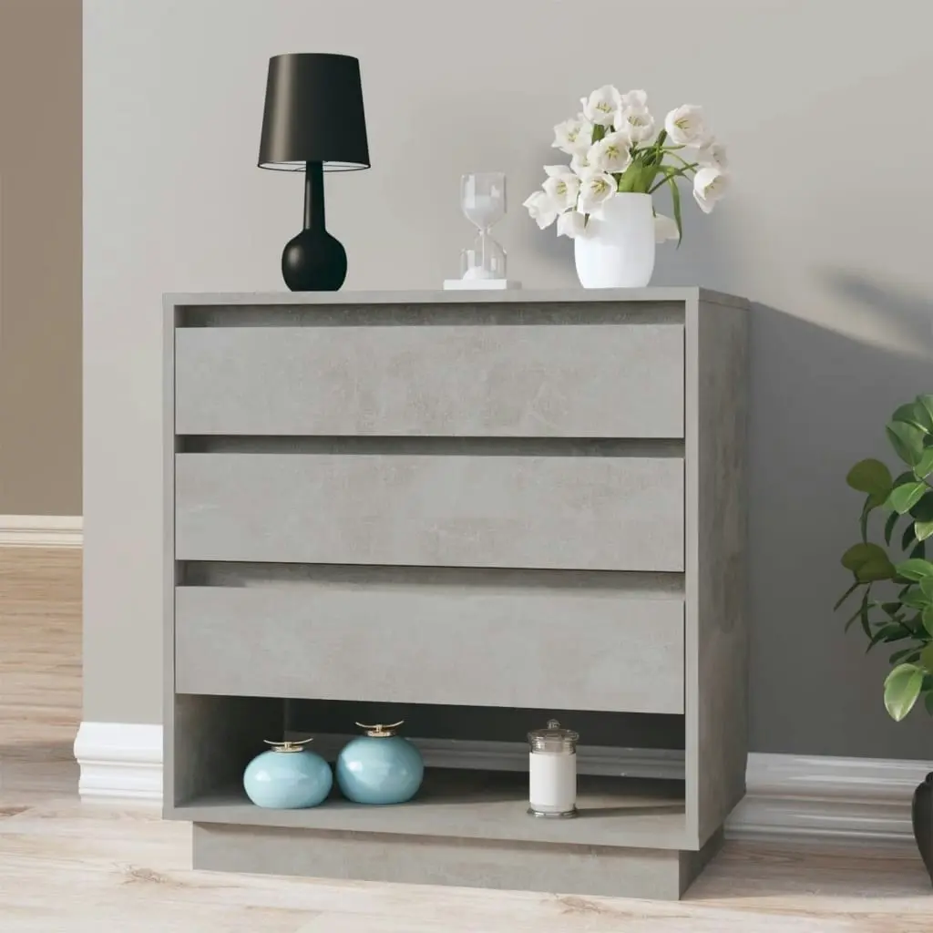 Sideboard Concrete Grey 70x41x75 cm Engineered Wood 809552