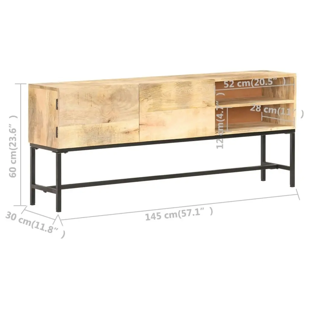 Sideboard 145x30x60 cm Solid Mango Wood 320226