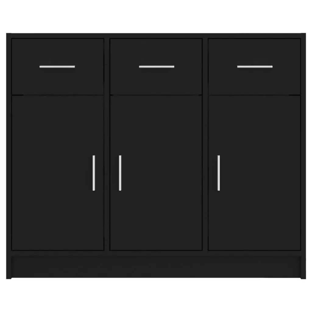 Sideboard Black 91x28x75 cm Engineered Wood 823009