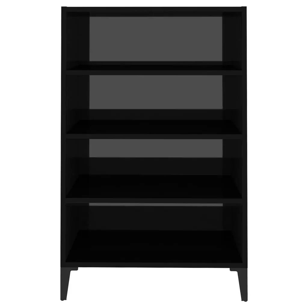 Sideboard High Gloss Black 57x35x90 cm Engineered Wood 806137