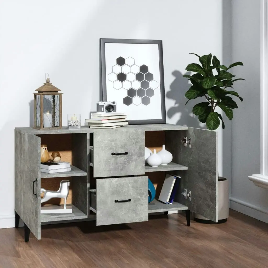 Sideboard Concrete Grey 100x36x60 cm Engineered Wood 812523