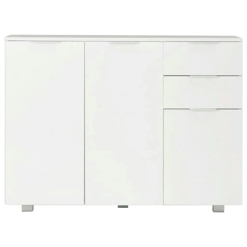 Sideboard High Gloss White 107x35x80.5 cm 283718