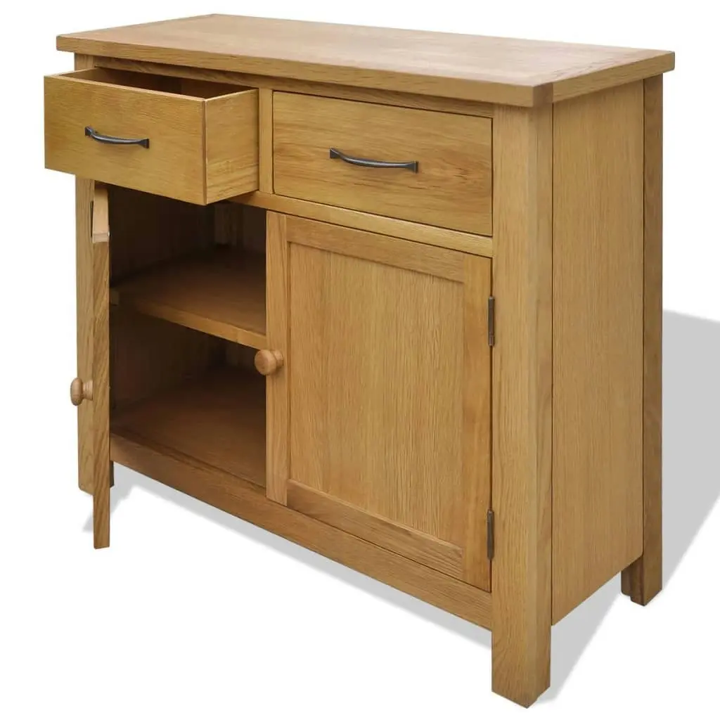 Sideboard 90x33.5x83 cm Solid Oak Wood 242744