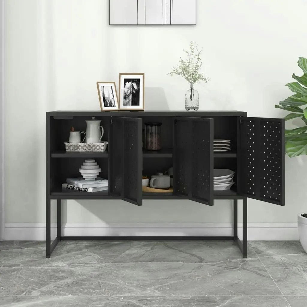 Sideboard Black 105x35x75 cm Steel 335868