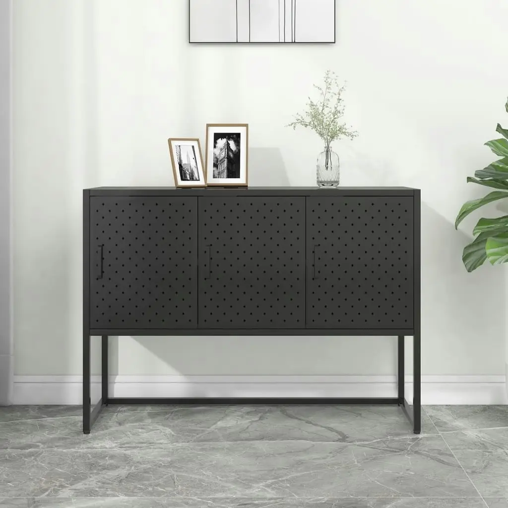 Sideboard Black 105x35x75 cm Steel 335868