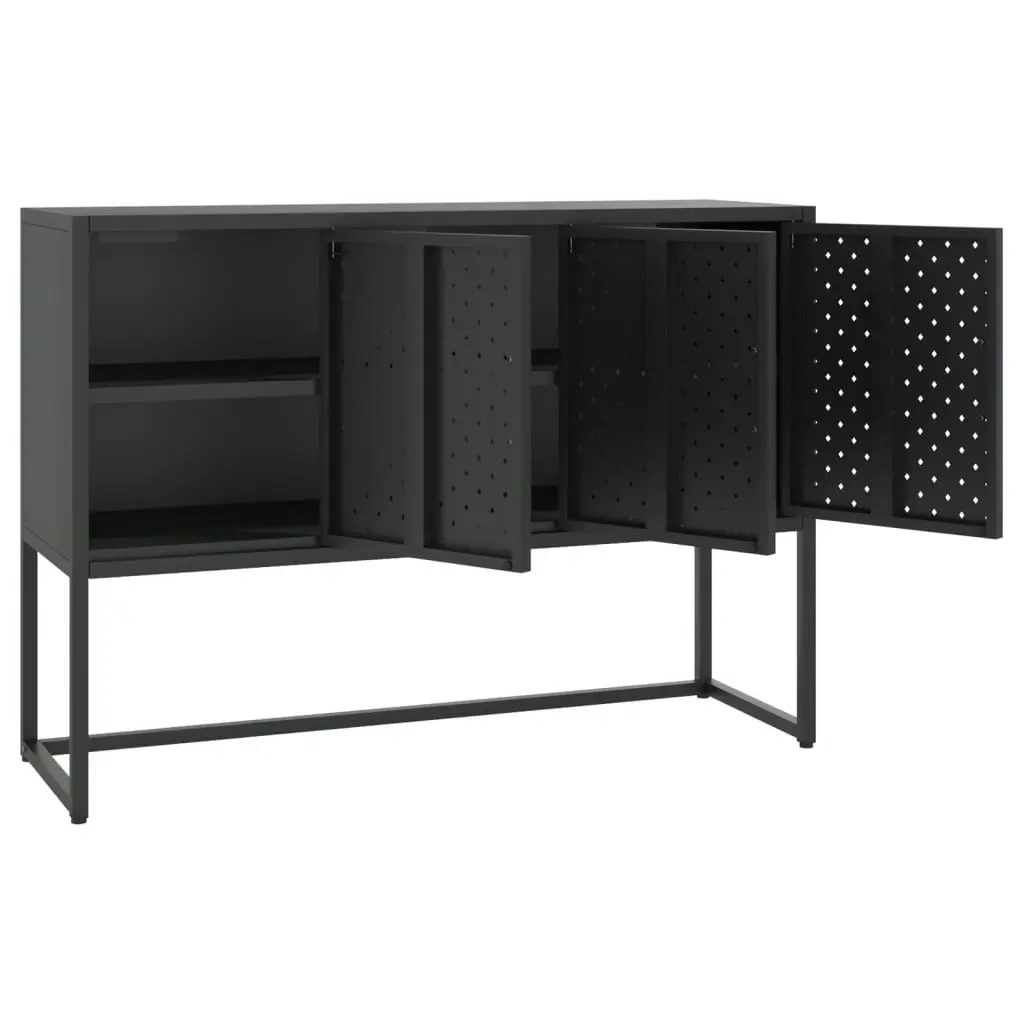 Sideboard Black 105x35x75 cm Steel 335868