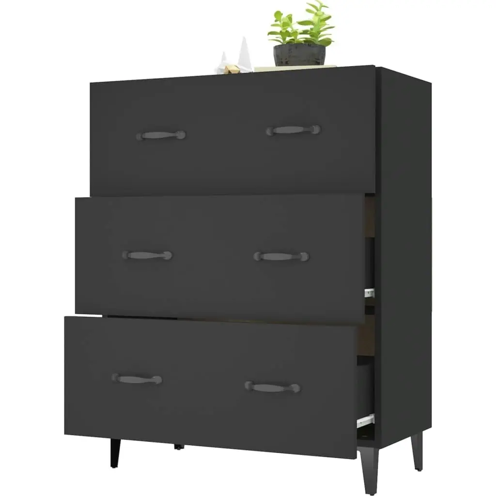 Sideboard Black 69.5x34x90 cm Engineered Wood 812160