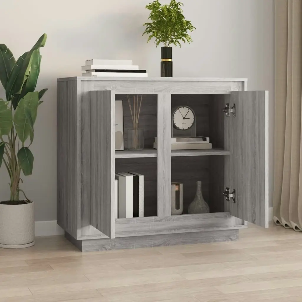 Sideboard Grey Sonoma 80x34x75 cm Engineered Wood 819890