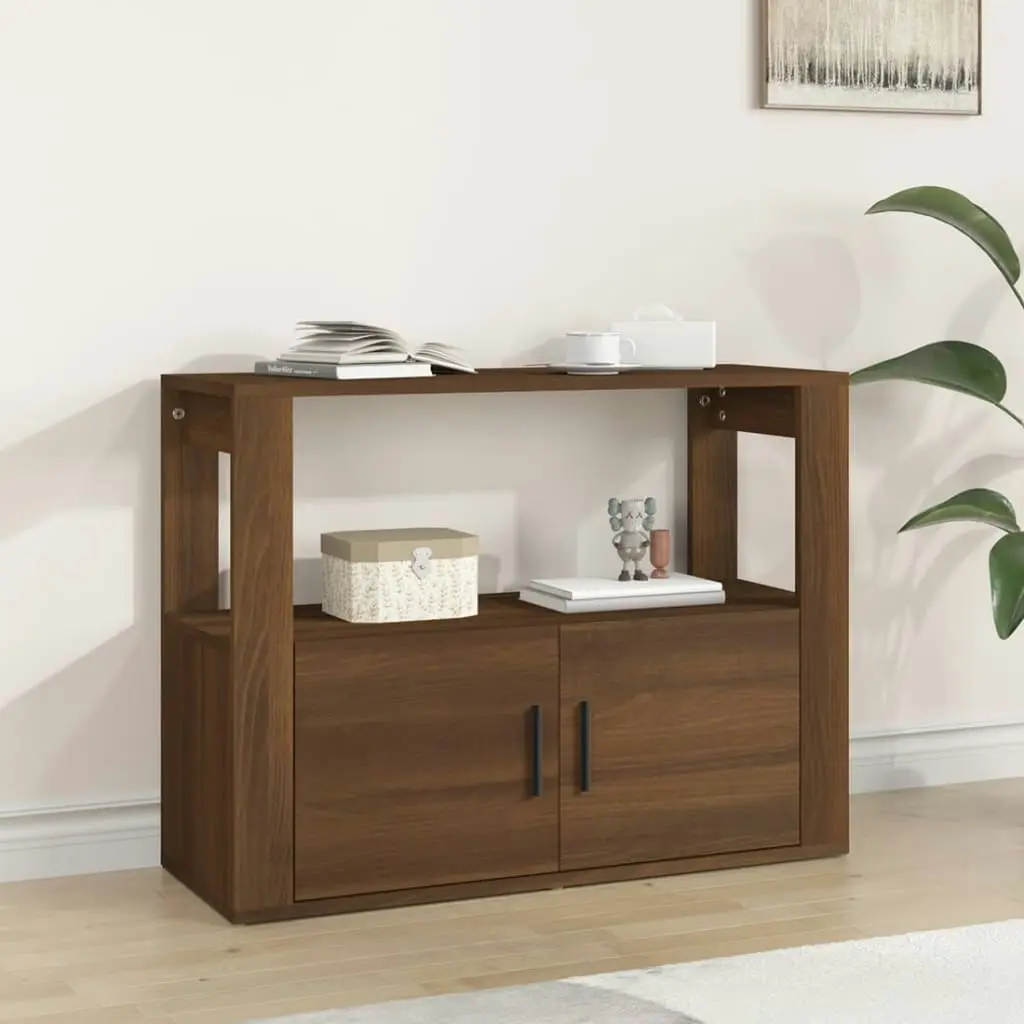 Sideboard Brown Oak 80x30x60 cm Engineered Wood 819459