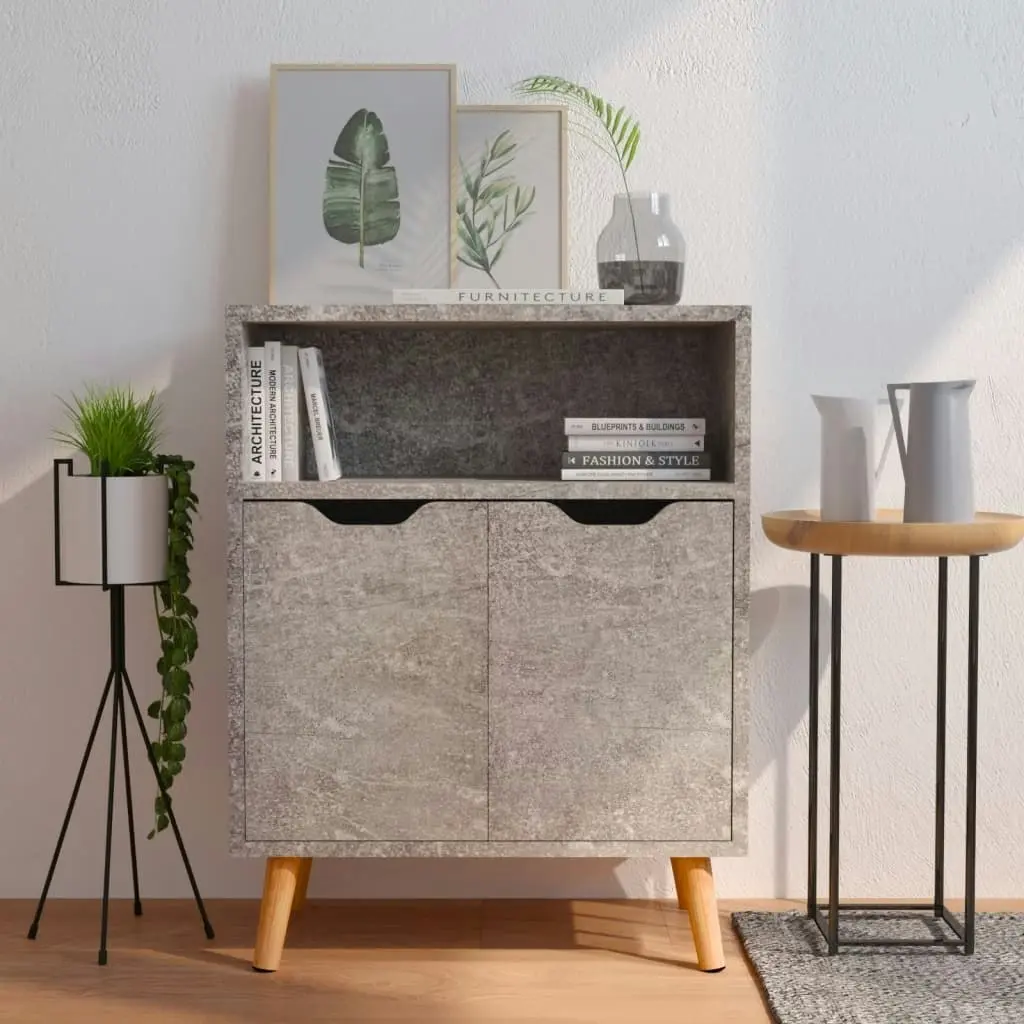 Sideboard Concrete Grey 60x30x72 cm Engineered Wood 326826