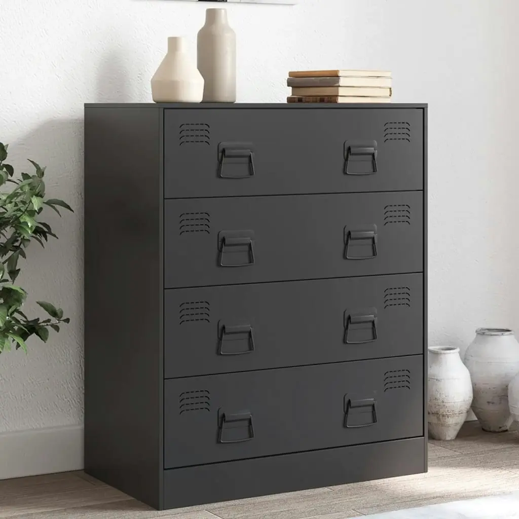 Sideboard Black 67x39x83 cm Steel 841679