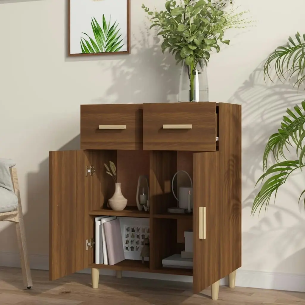 Sideboard Brown Oak 69.5x34x89 cm Engineered Wood 817359