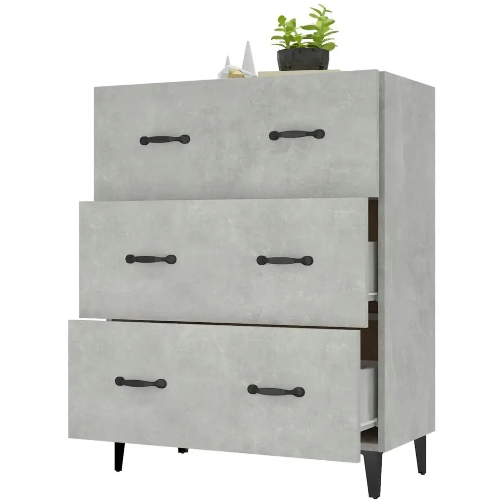 Sideboard Concrete Grey 69.5x34x90 cm Engineered Wood 812163