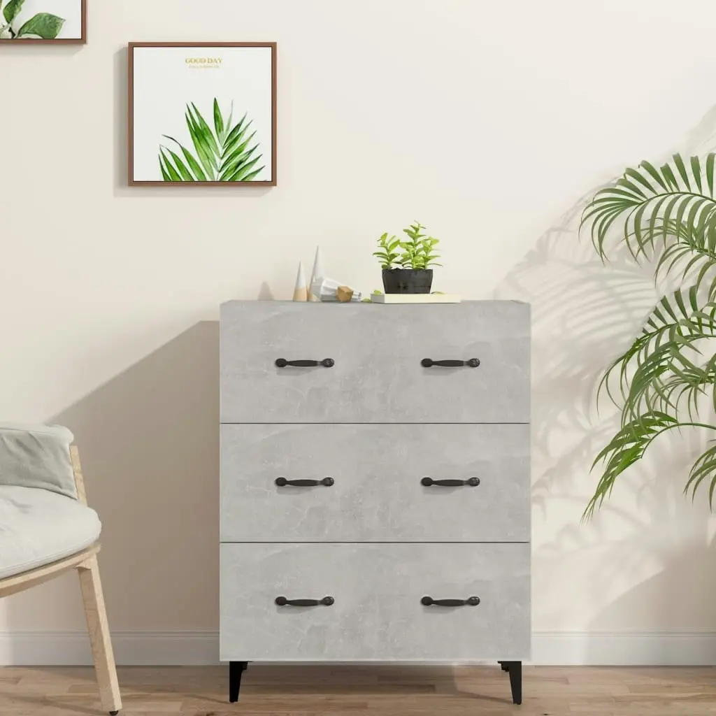 Sideboard Concrete Grey 69.5x34x90 cm Engineered Wood 812163