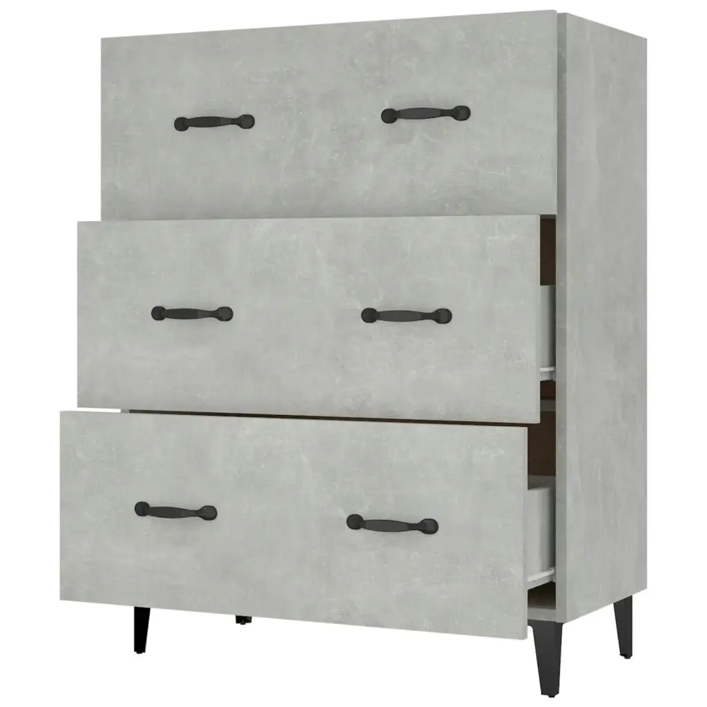 Sideboard Concrete Grey 69.5x34x90 cm Engineered Wood 812163