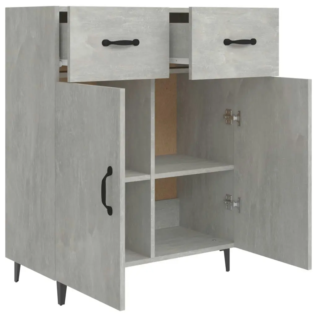 Sideboard Concrete Grey 69.5x34x90 cm Engineered Wood 812199