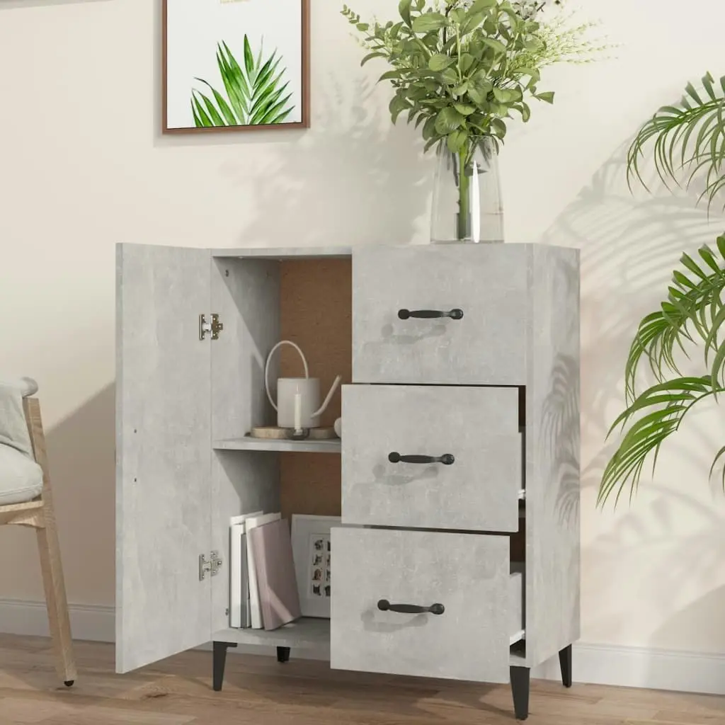 Sideboard Concrete Grey 69.5x34x90 cm Engineered Wood 812181