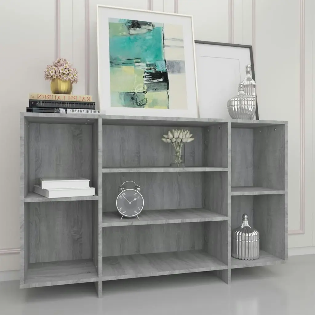 Sideboard Grey Sonoma 120x30x75 cm Engineered Wood 813066