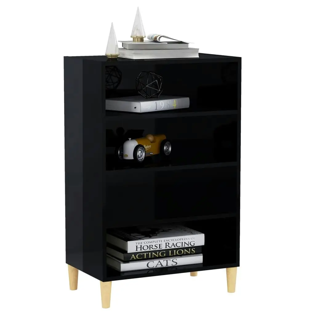 Sideboard High Gloss Black 57x35x90 cm Engineered Wood 806128