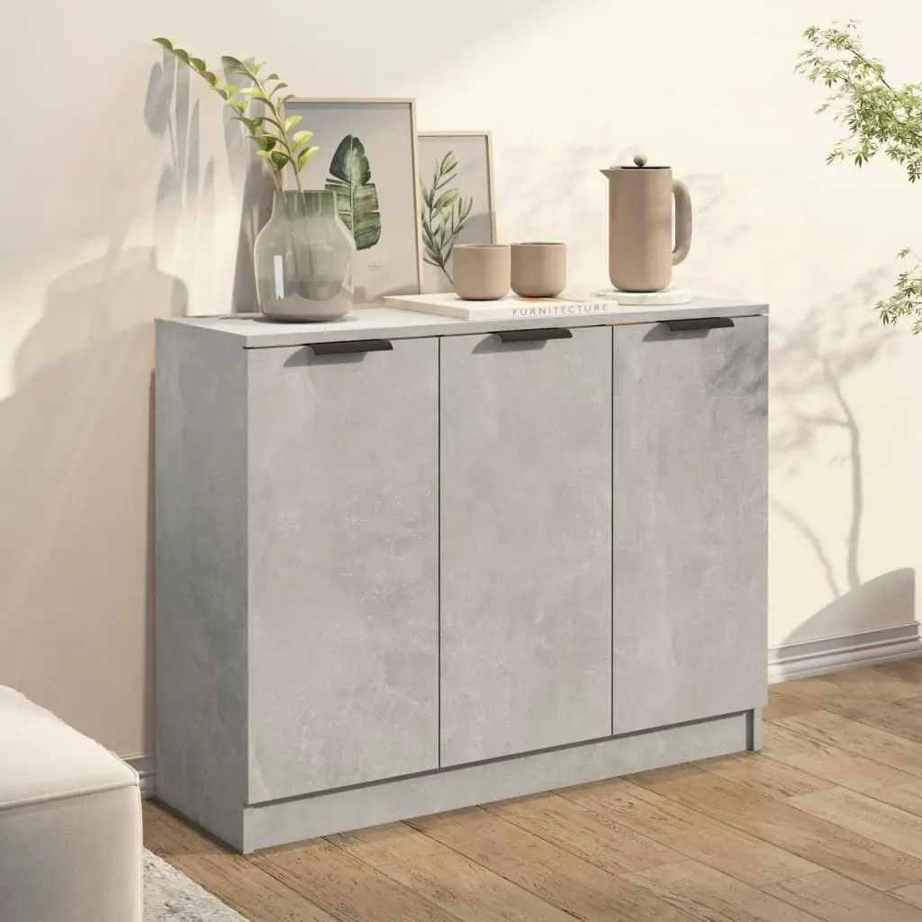 Sideboard Concrete Grey 90.5x30x70 cm Engineered Wood 811191