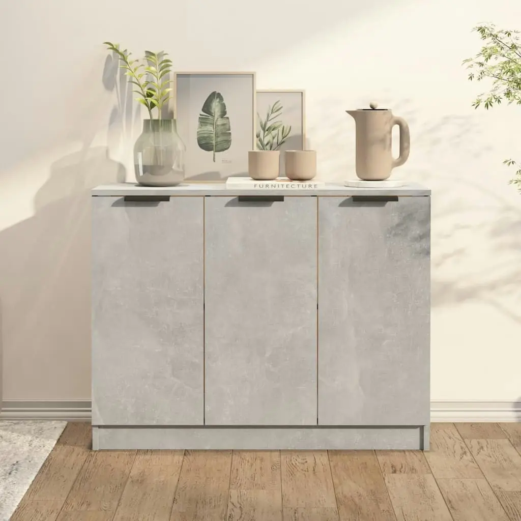 Sideboard Concrete Grey 90.5x30x70 cm Engineered Wood 811191