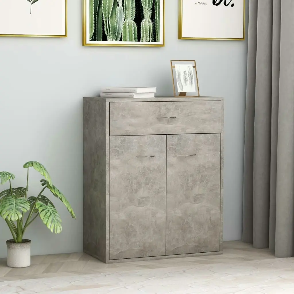 Sideboard Concrete Grey 60x30x75 cm Engineered Wood 800715