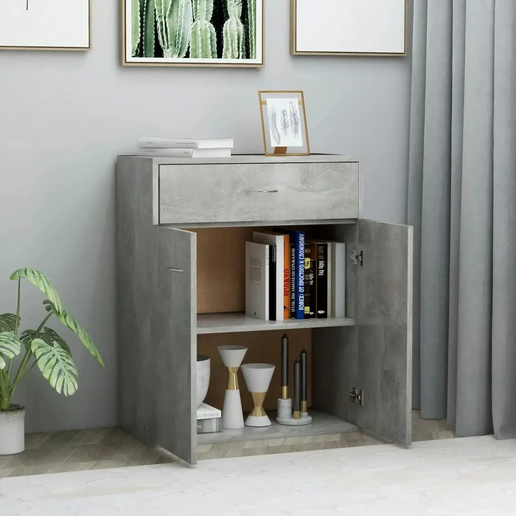 Sideboard Concrete Grey 60x30x75 cm Engineered Wood 800715