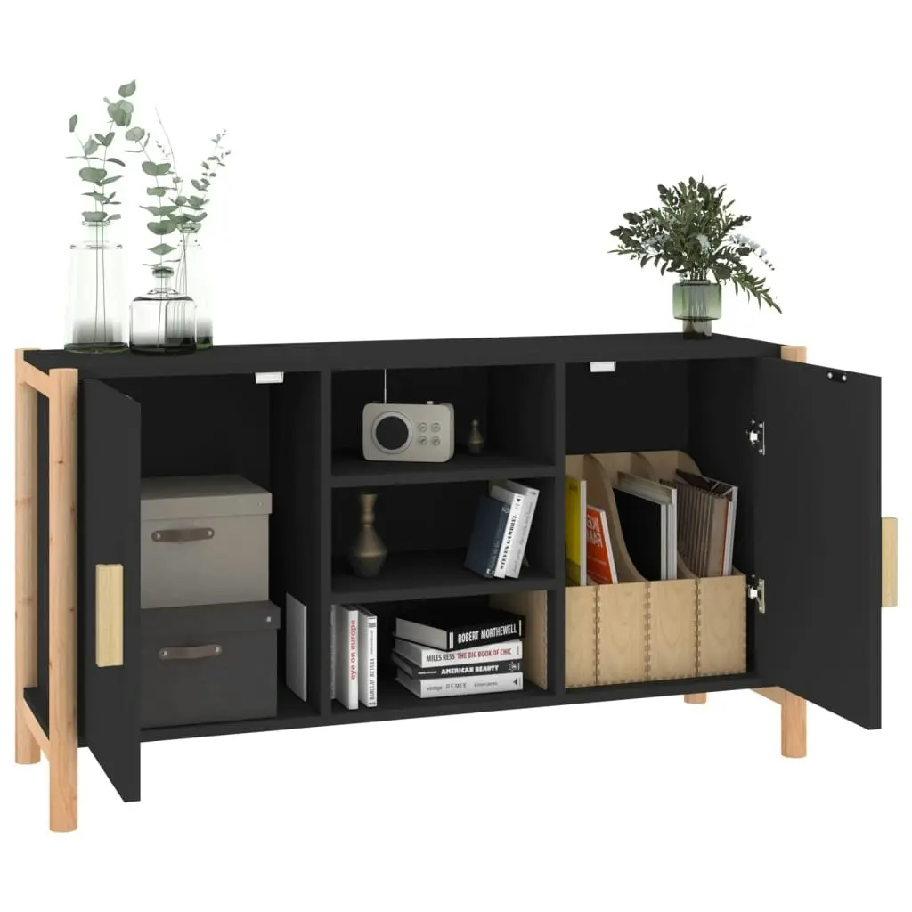 Sideboard Black 107x38x60 cm Engineered Wood 345679