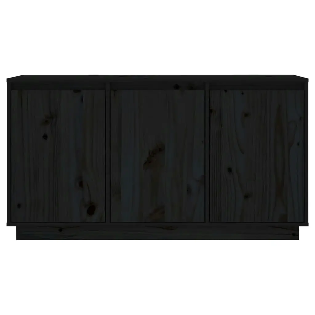 Sideboard Black 111x34x60 cm Solid Wood Pine 813813