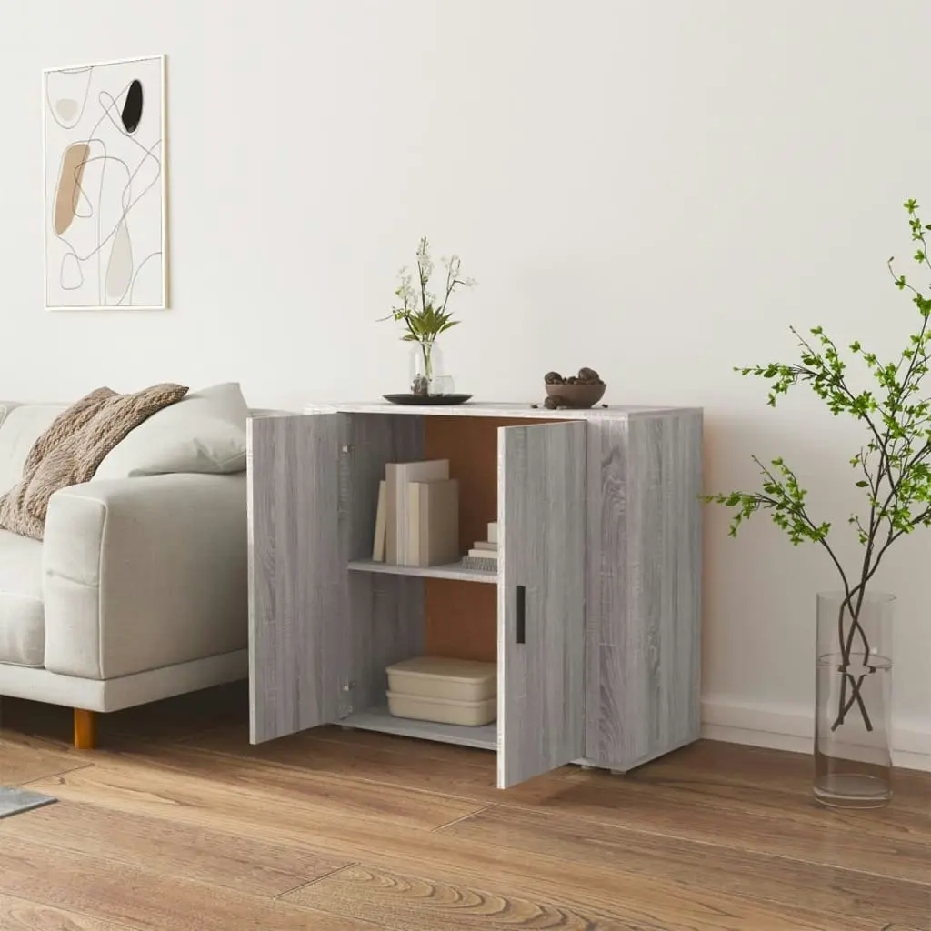 Sideboard Grey Sonoma 80x33x70 cm Engineered Wood 816566