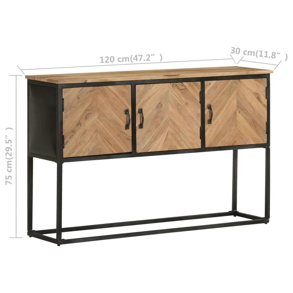 Sideboard 120x30x75 cm Solid Acacia Wood 323529