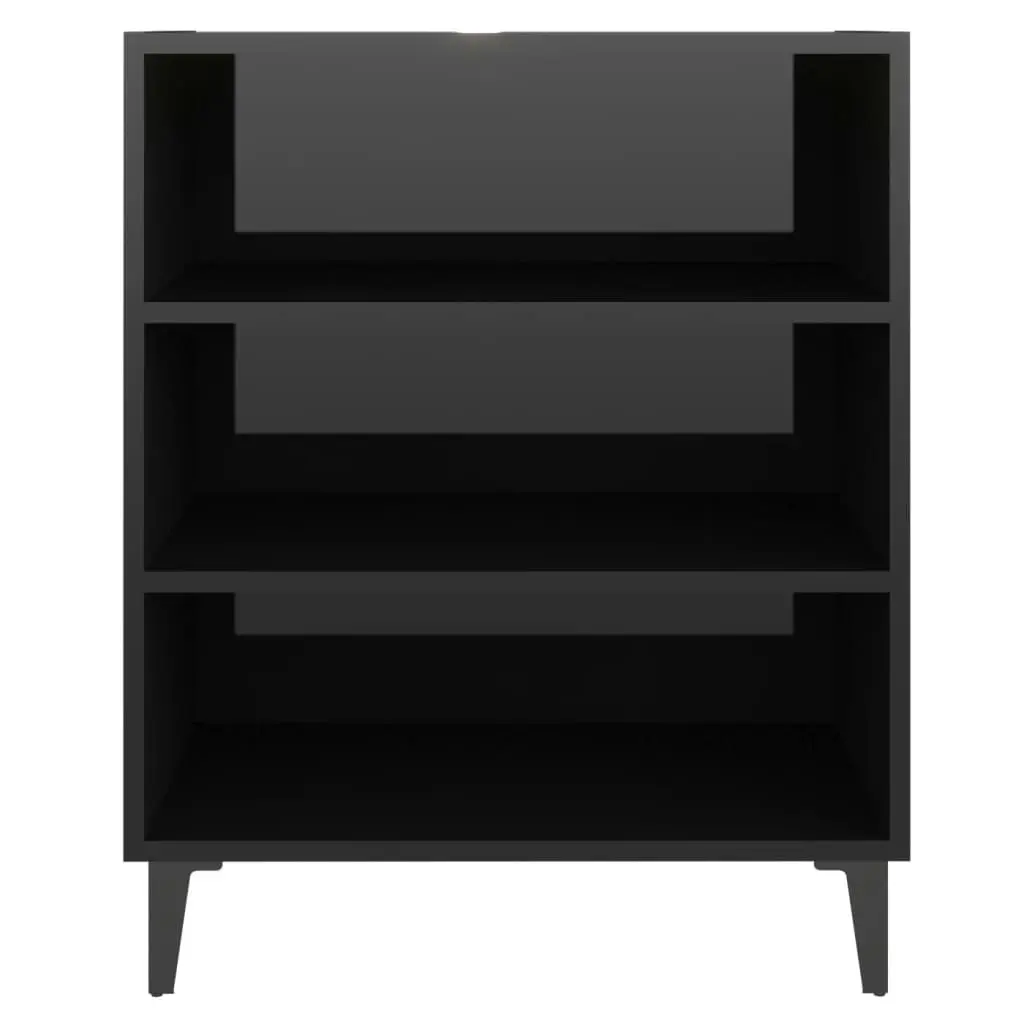 Sideboard High Gloss Black 57x35x70 cm Engineered Wood 806065