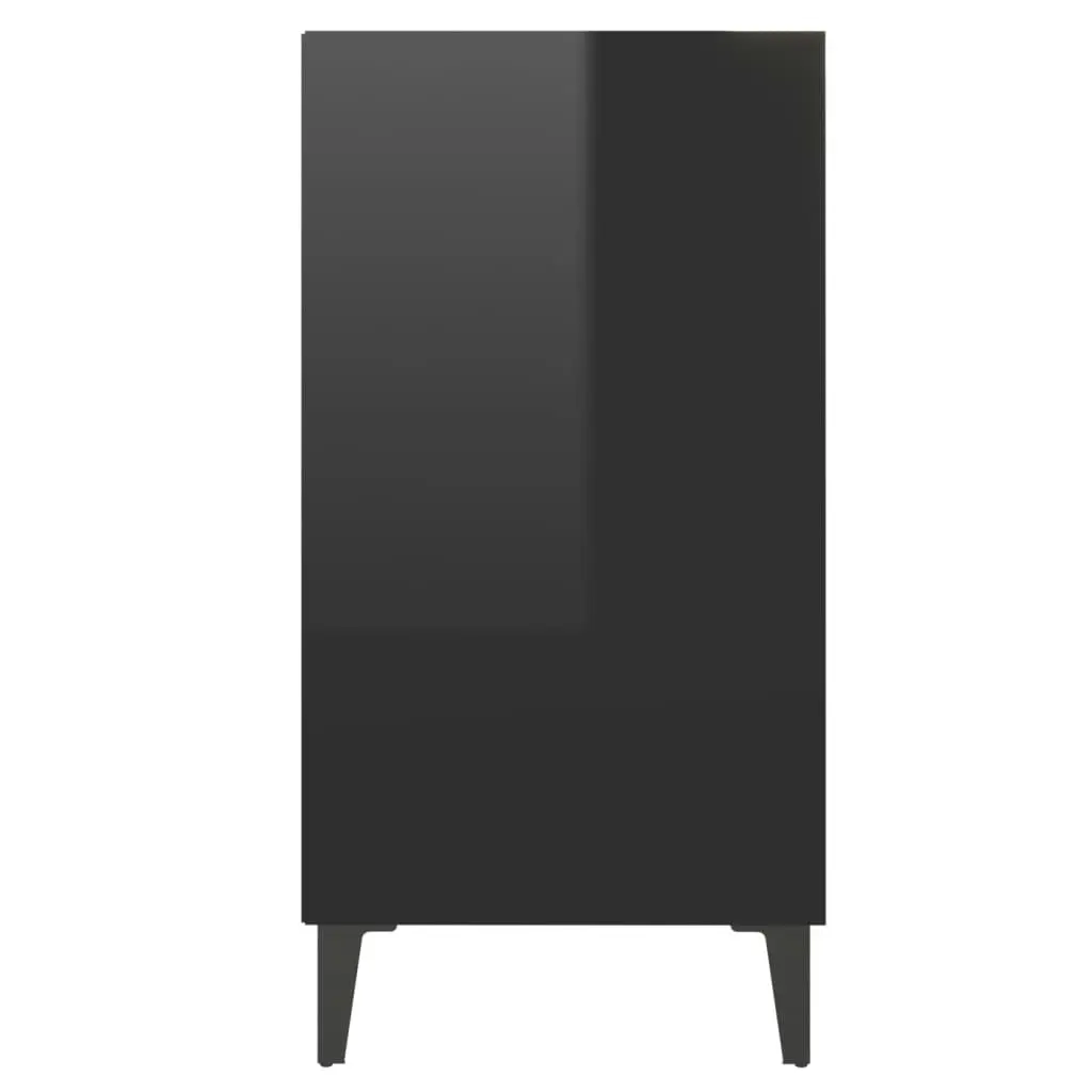 Sideboard High Gloss Black 57x35x70 cm Engineered Wood 806065