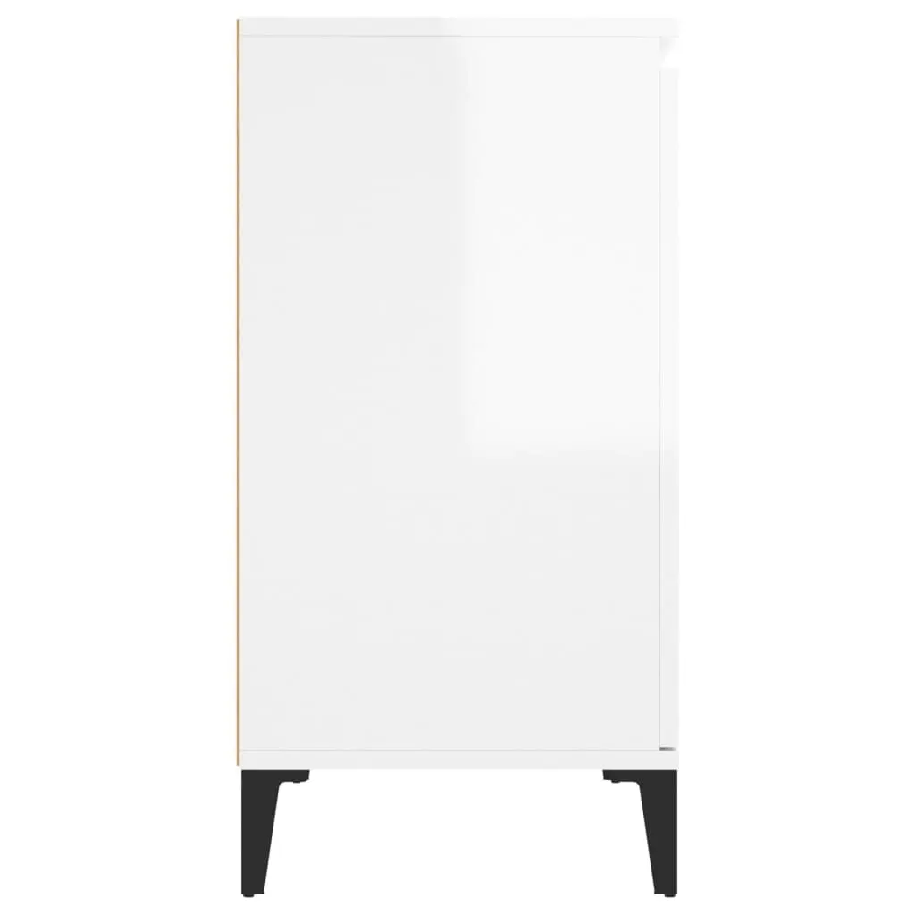 Sideboard High Gloss White 104x35x70 cm Engineered Wood 806118