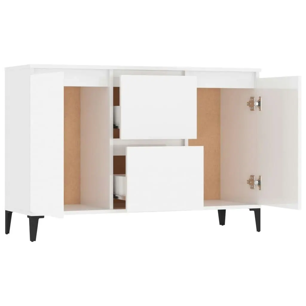 Sideboard High Gloss White 104x35x70 cm Engineered Wood 806118