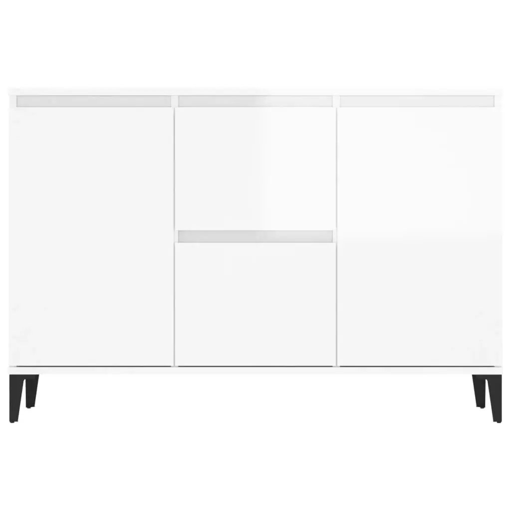 Sideboard High Gloss White 104x35x70 cm Engineered Wood 806118