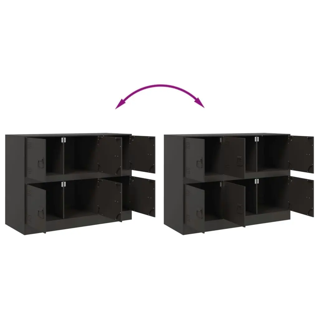 Sideboard Black 99x39x73 cm Steel 841793