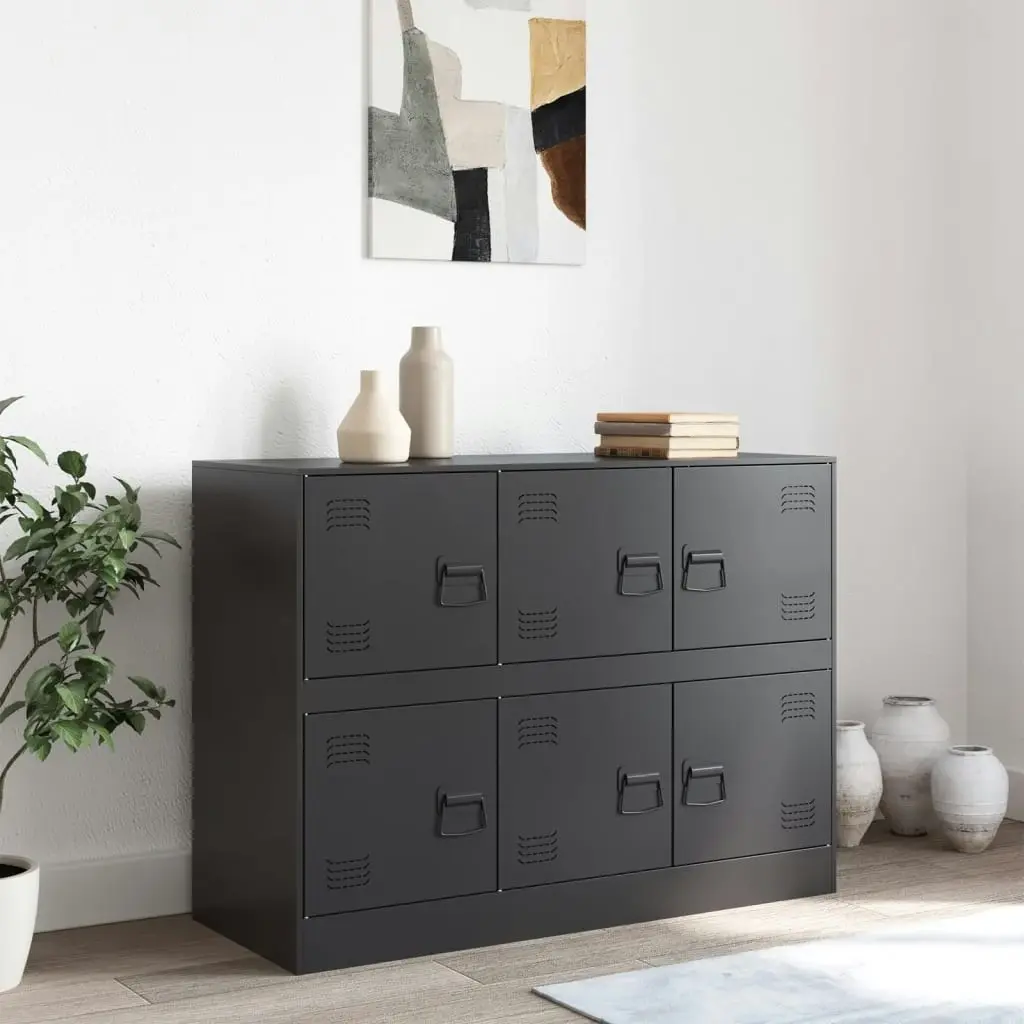 Sideboard Black 99x39x73 cm Steel 841793