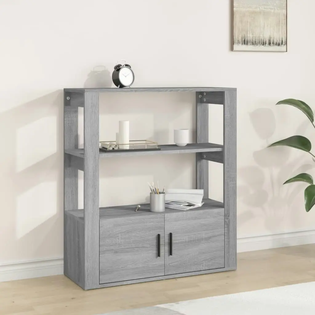 Sideboard Grey Sonoma 80x30x90 cm Engineered Wood 819466