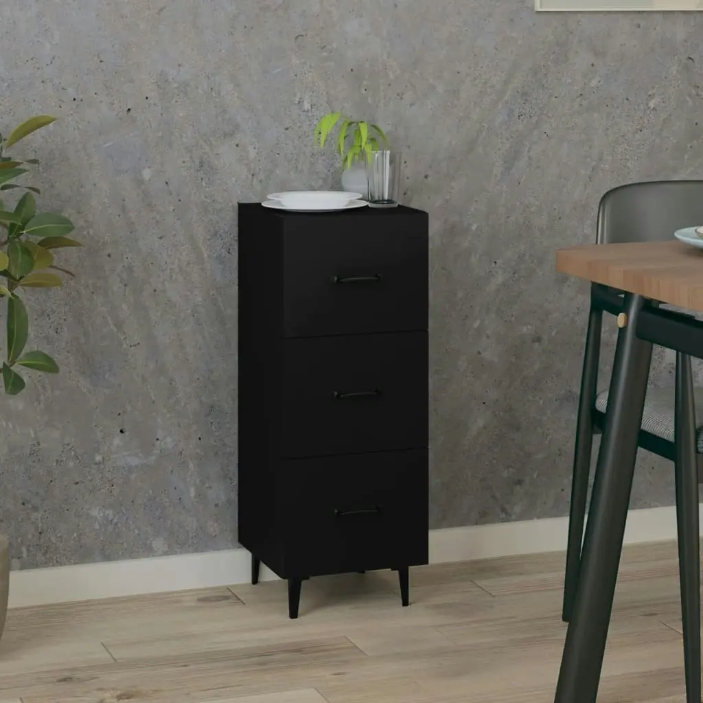 Sideboard Black 34.5x34x90 cm Engineered Wood 812349