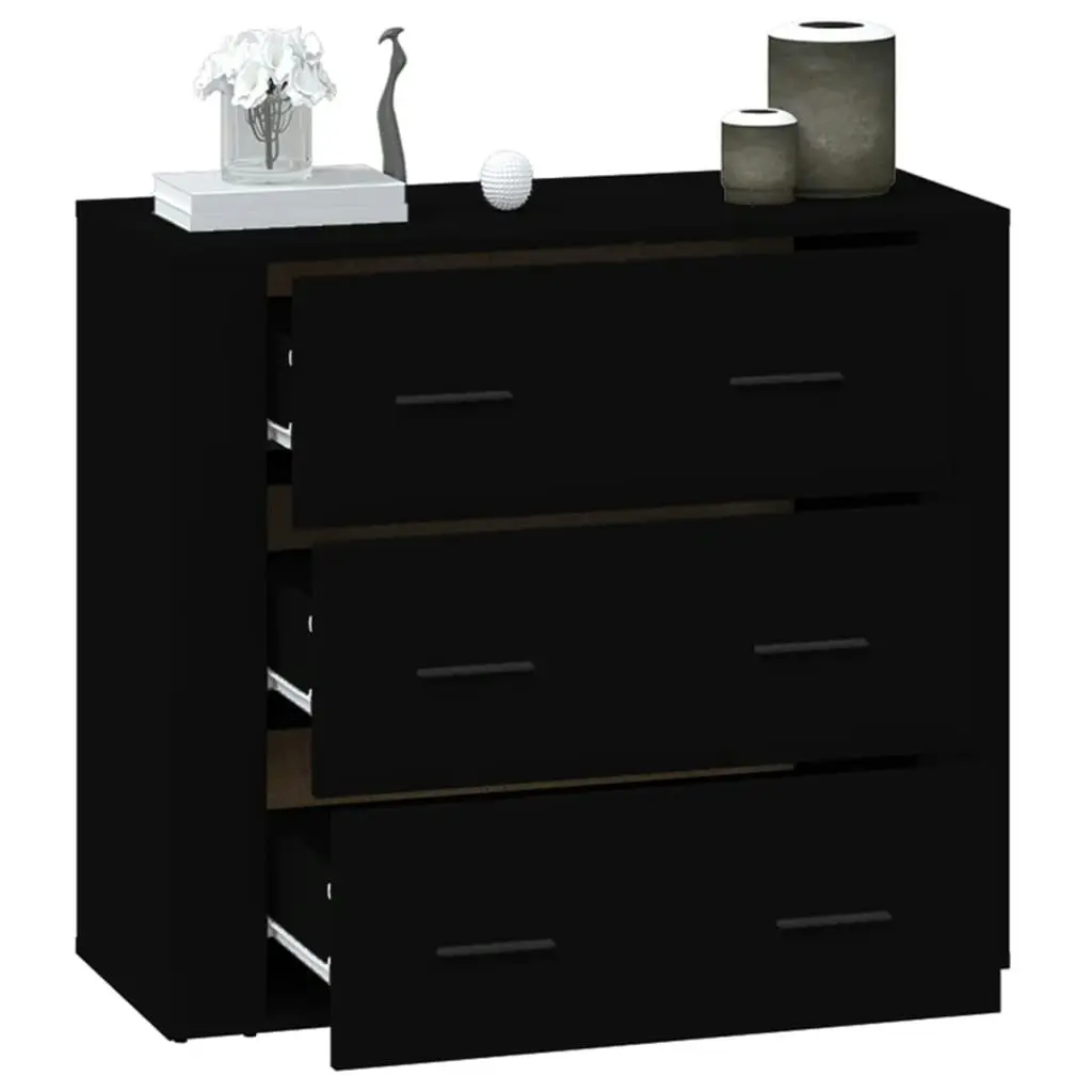 Sideboard Black 80x33x70 cm Engineered Wood 816577