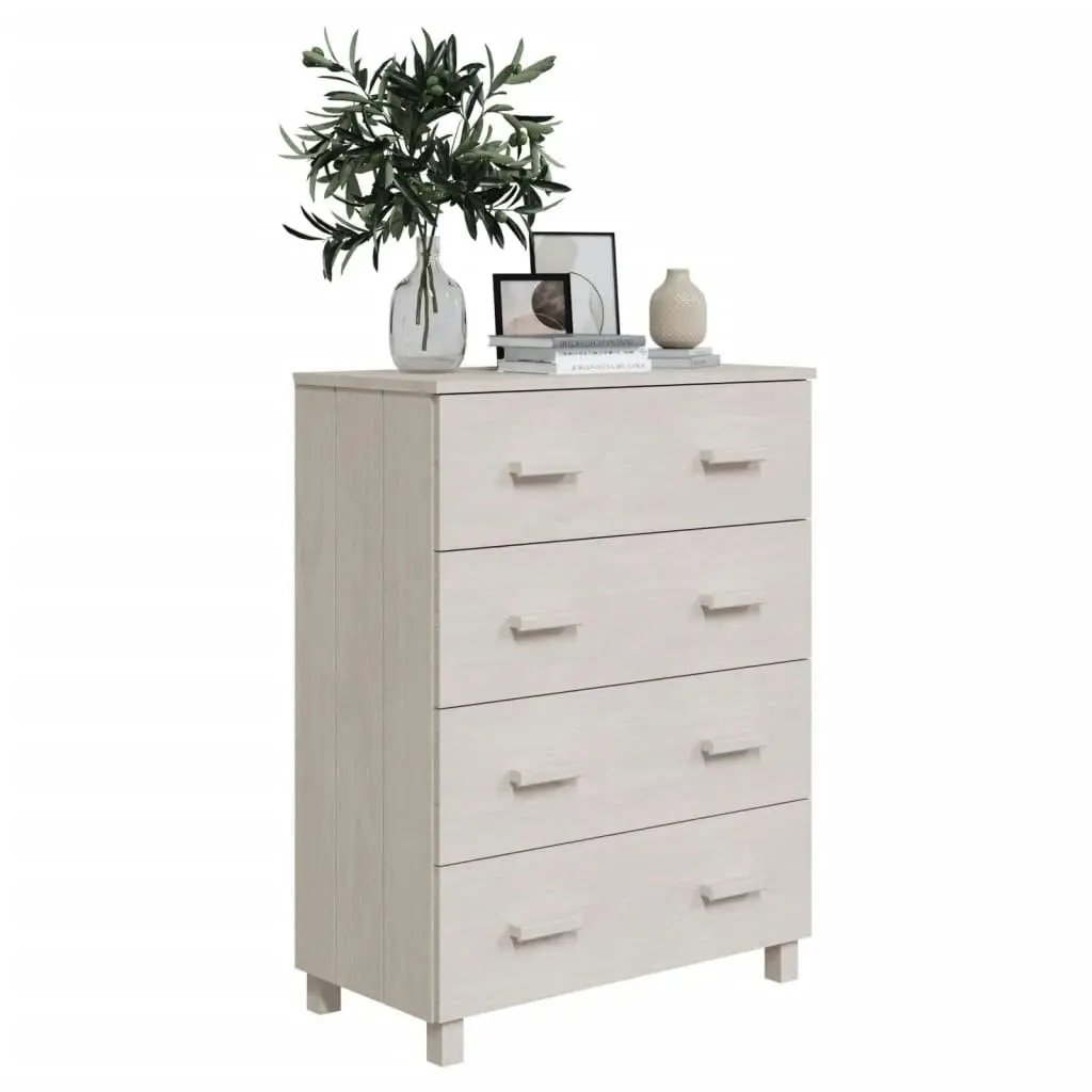 Sideboard HAMAR White 79x40x103.5 cm Solid Wood Pine 340425